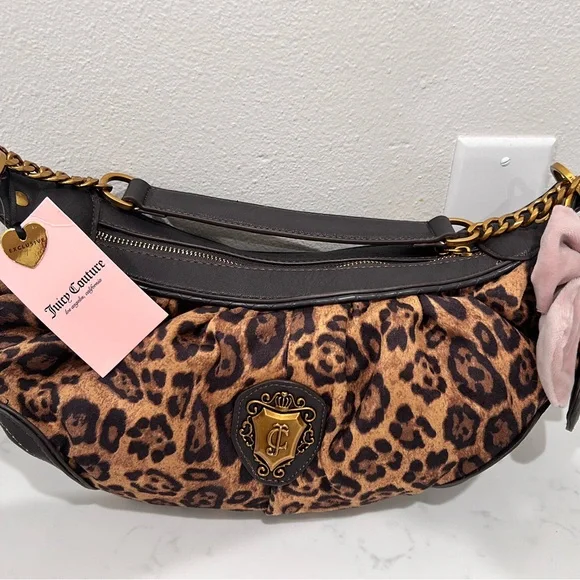 Viral!!!!  Juicy Couture cheetah Hobo Romance Shoulder Bag with matching wallet. - Picture 5 of 6
